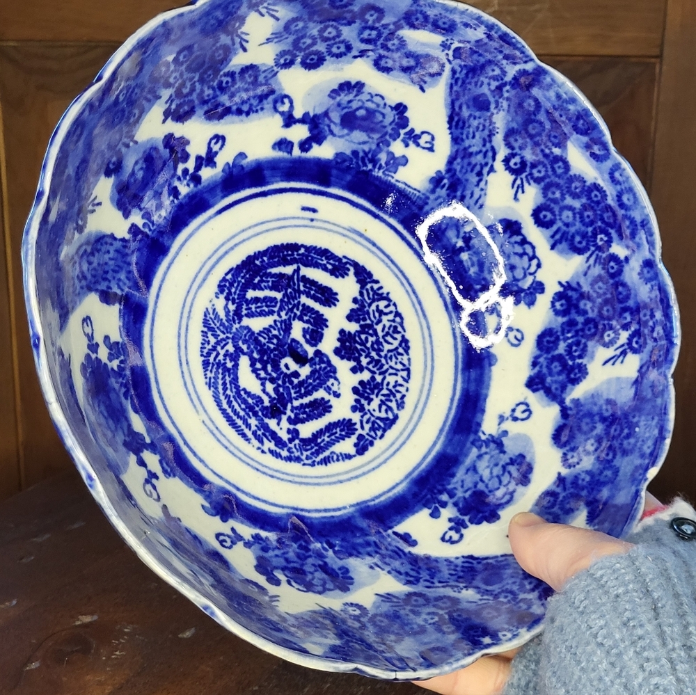 Blue Floral Ceramic Bowl - Picture 12 of 17